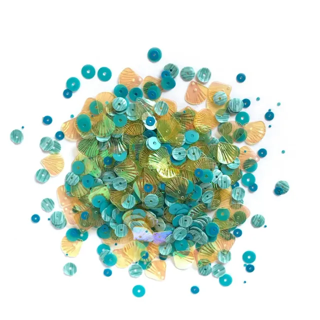 Buttons Galore Seashells Pailletten Muschelmix 100 g 8000 Stück