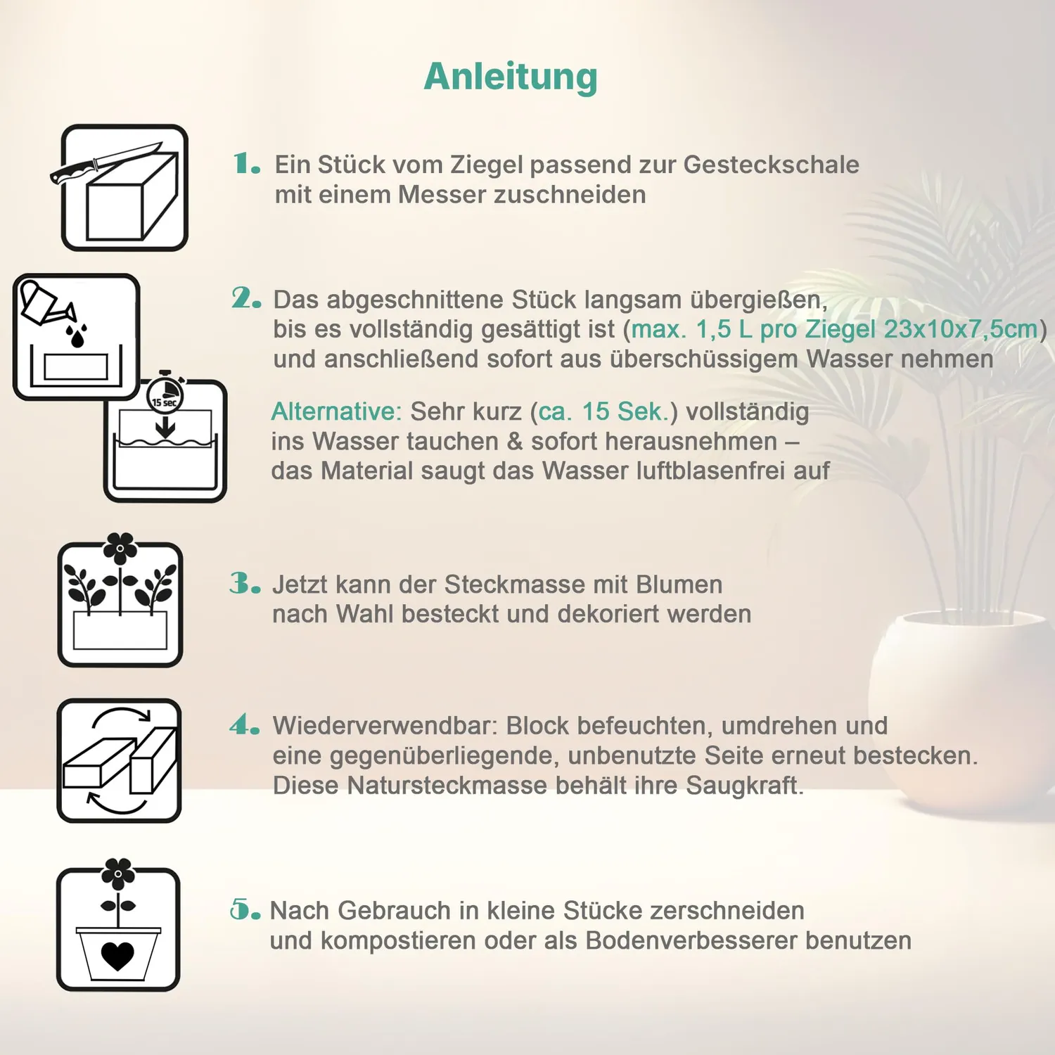 Creativery Steckziegel natur kompostierbar