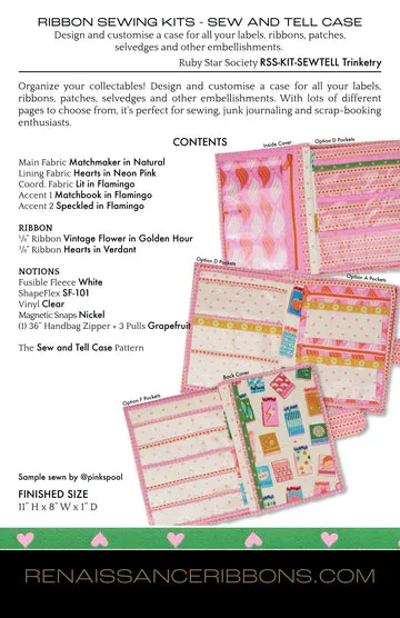 Renaissance Ribbon Sew and Tell Case Nähset Rosie Taylor