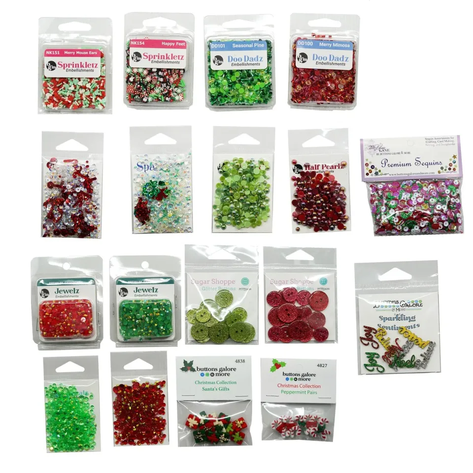 Buttons Galore Christmas Super Bundle Deko-Set 20 Sets