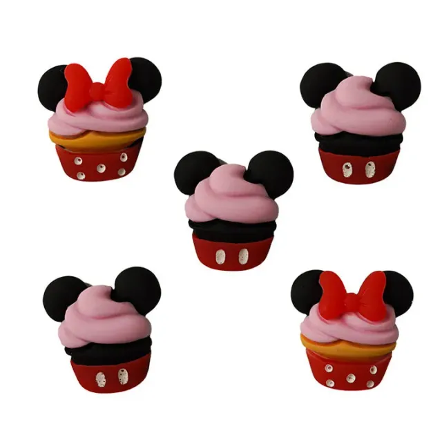 Buttons Galore Main Street Treats Flatbackz 5 Stück Cupcake