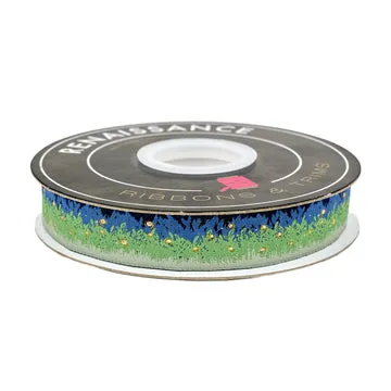 Renaissance Ribbon Poppy Night Firefly Field Schleifenband 1 Yard 7/8 Zoll