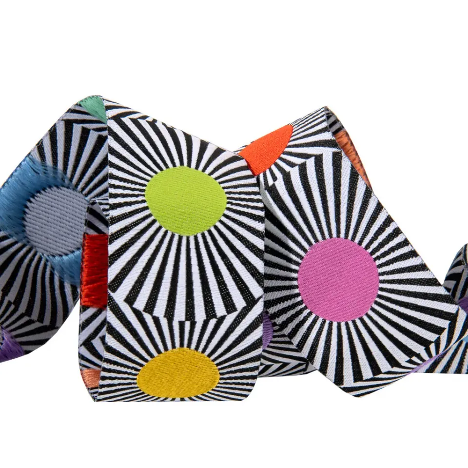 Renaissance Ribbon Linework Wide Multi Dots Webband 38mm 1 Yard