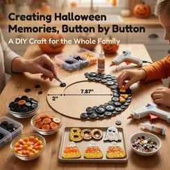 Buttons Galore Halloween BOO Bastelset 20 cm schwarz-orange
