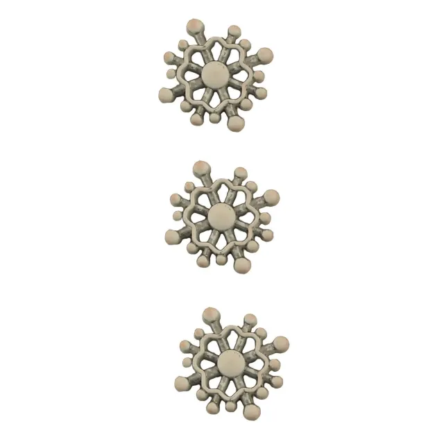 Buttons Galore Snowflakes Nähknöpfe Schneeflocke 3 Stück