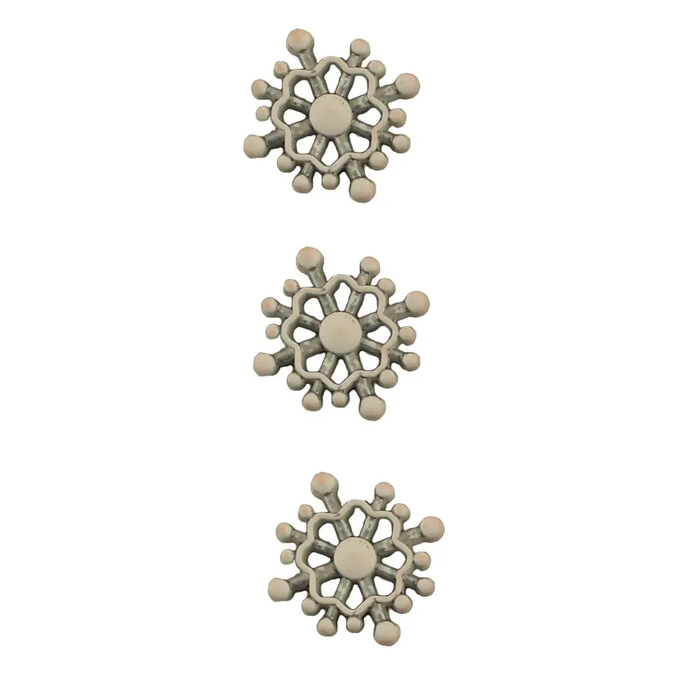 Buttons Galore Snowflakes Nähknöpfe Schneeflocke 3 Stück
