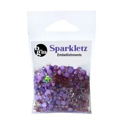 Buttons Galore Sparkletz Jellyfish Schmuckstein-Mix lila 10g