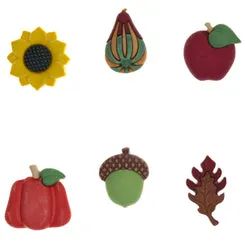 Buttons Galore Fall Friends Nähknöpfe 36 Stück Herbst