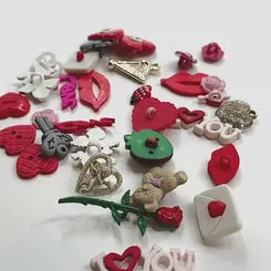 Buttons Galore Valentine Knöpfe Herz 50 Stück Ösen