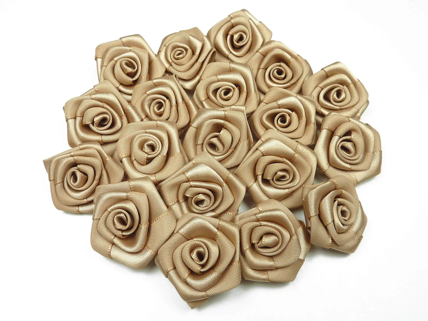 Creativery Satinrosen Aufnäher Deko-Blumen