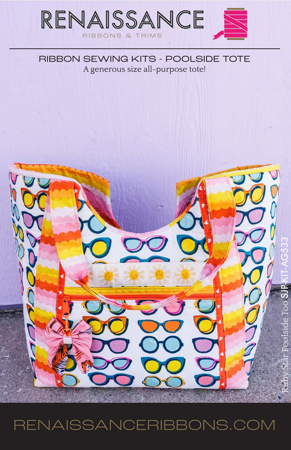 Renaissance Ribbon Noodlehead Poolside Tote Nähset Baumwolle