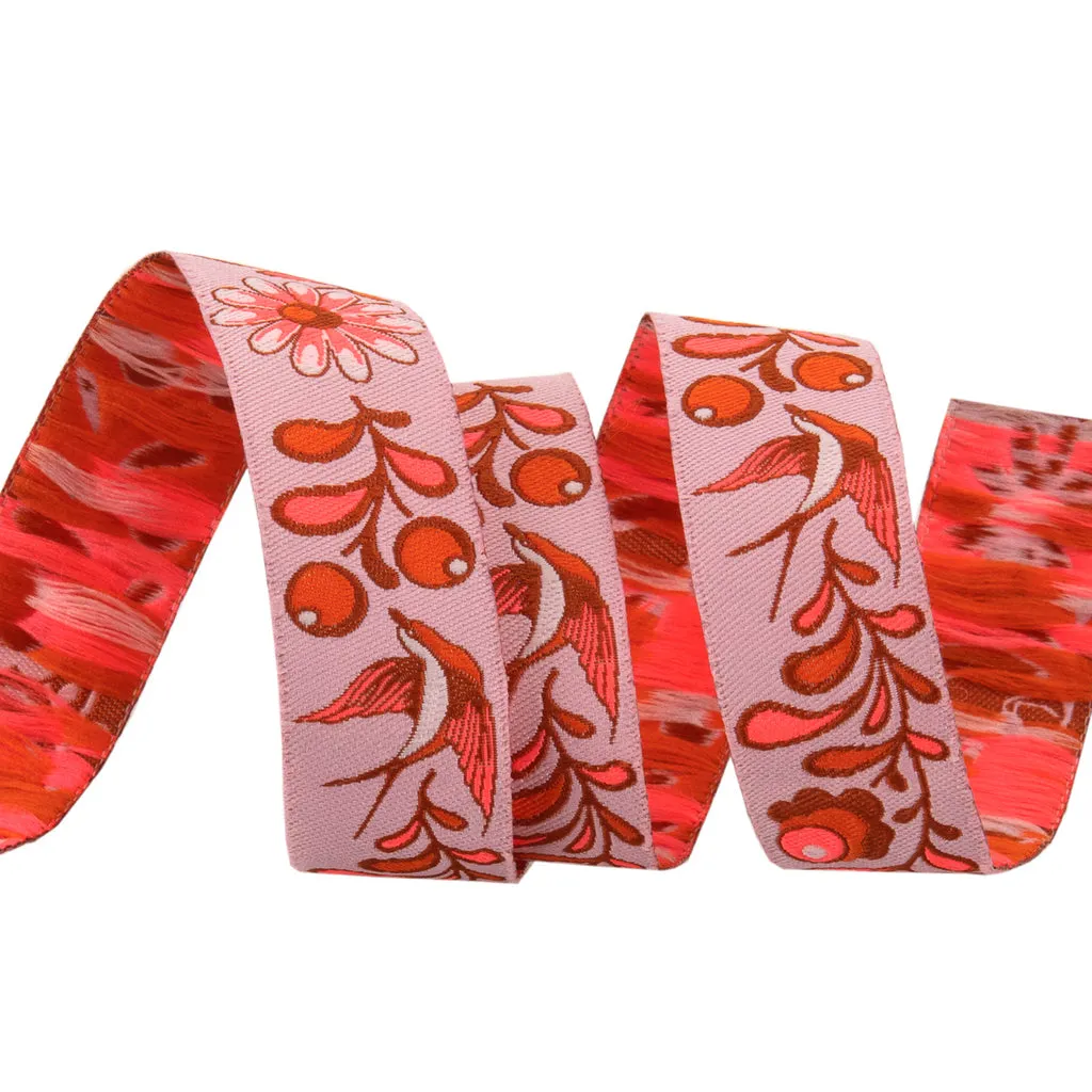 Renaissance Ribbon EverGlow Birds Bees Webband 22mm 1 Yard Neon