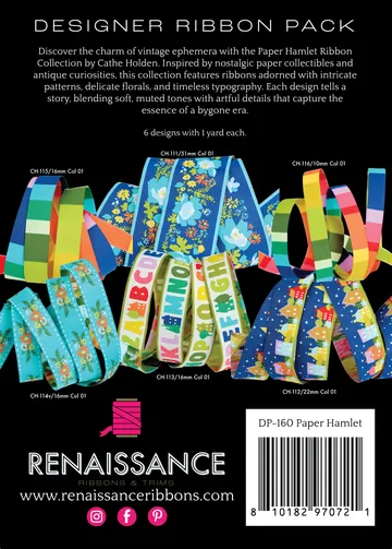 Renaissance Ribbon Paper Hamlet Designer Bänderset 6-teilig