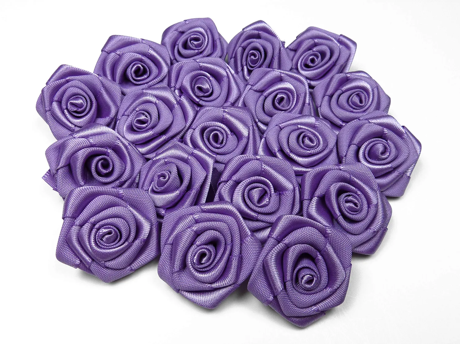 Creativery Satinrosen Aufnäher Deko-Blumen