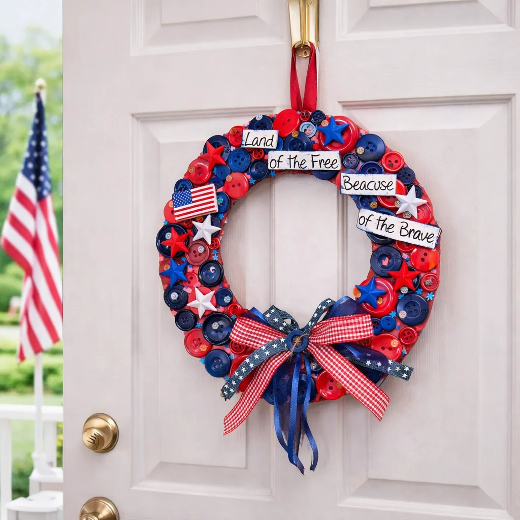Buttons Galore America 250 Wreath Bastelset Kranz 20cm