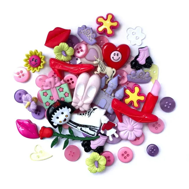 Buttons Galore Girls Value Pack Mädchenknöpfe ca. 50 Stück