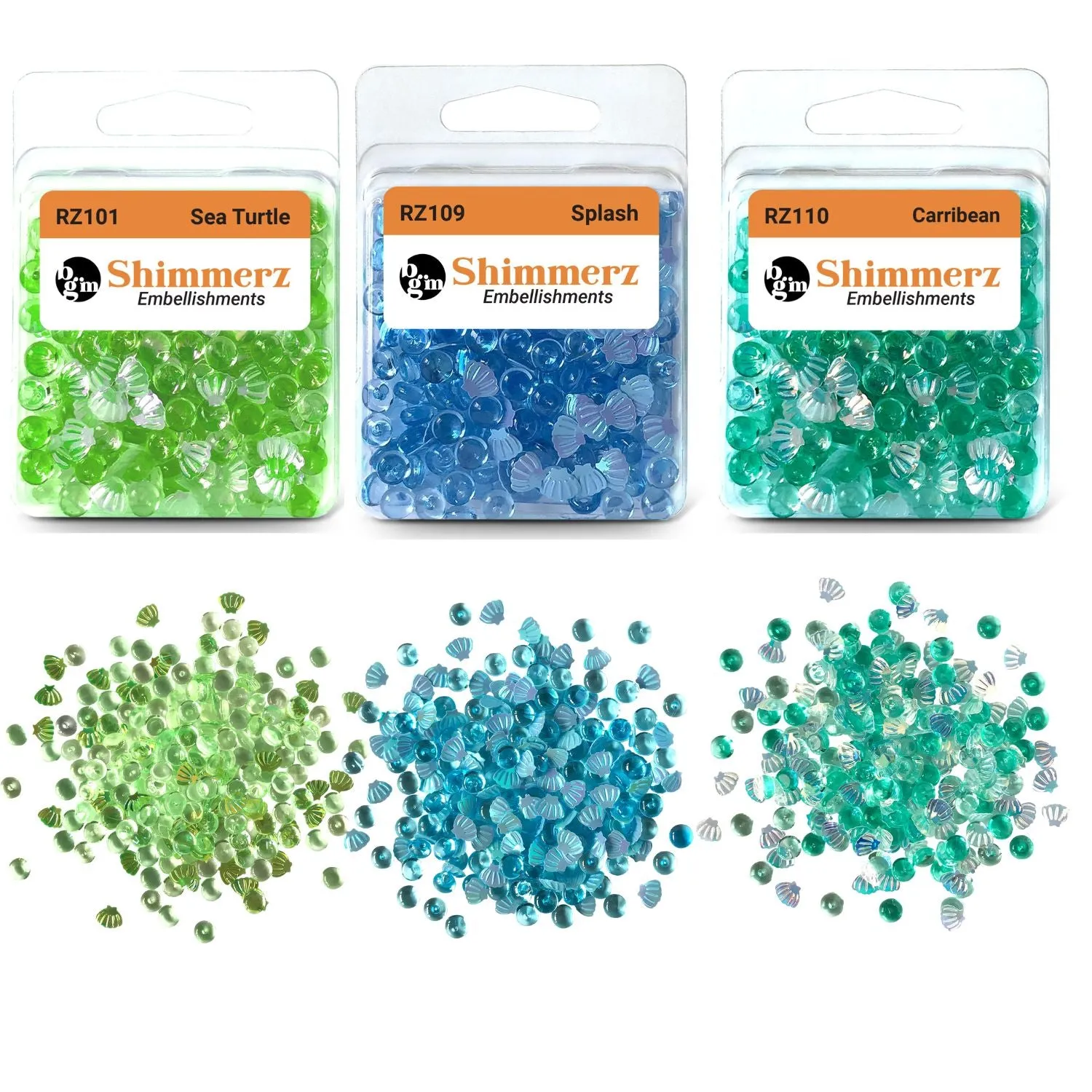 Buttons Galore Shimmerz Pailletten Mix 300 Stück