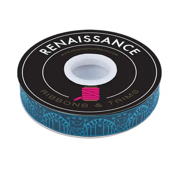 Renaissance Ribbon Dog Park Frenchie Schmuckband 1 Yard Hundemotiv