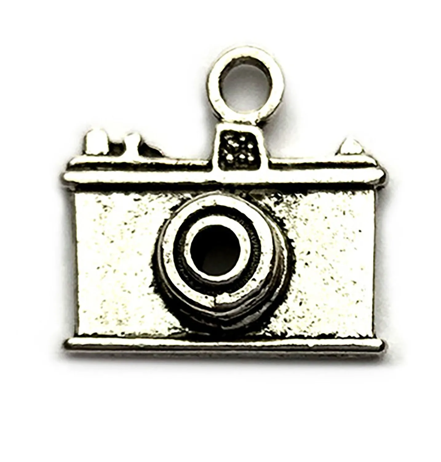 Buttons Galore Camera Charm Anhänger 10 Stück silber Metall