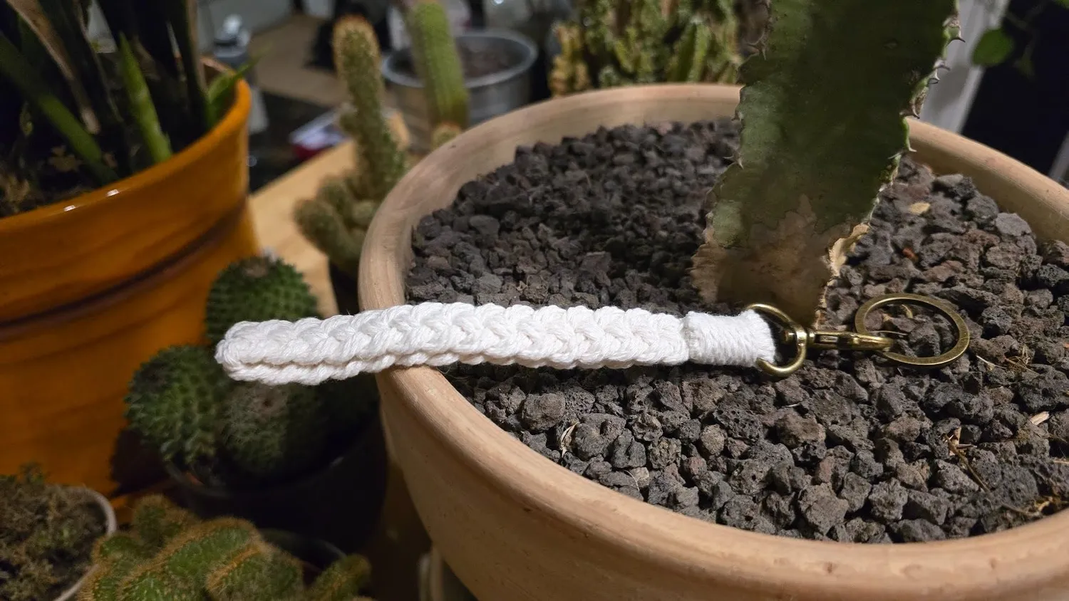MORSUNBELA Schlüsselband Baumwollschnur Lanyard mit Schlüsselring