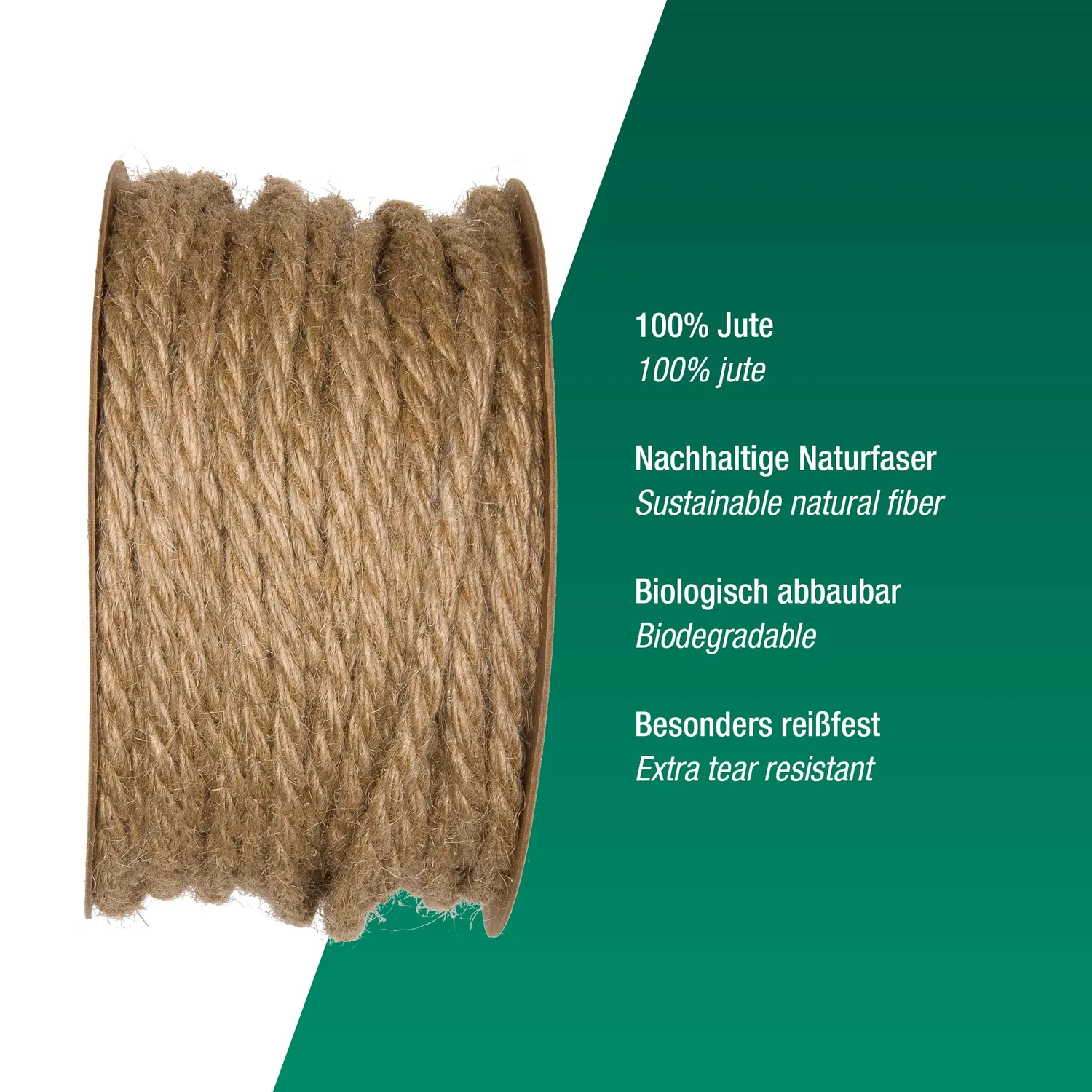 Halbach Jutekordel 5 mm x 20 m 100% Jute