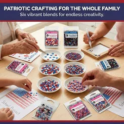 Buttons Galore Patriotic Bastelmix 6er Set rot-weiß-blau