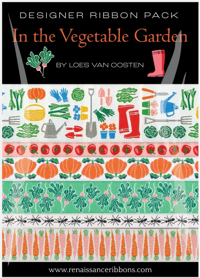 Renaissance Ribbon In the Vegetable Garden Designer Pack Webband Set