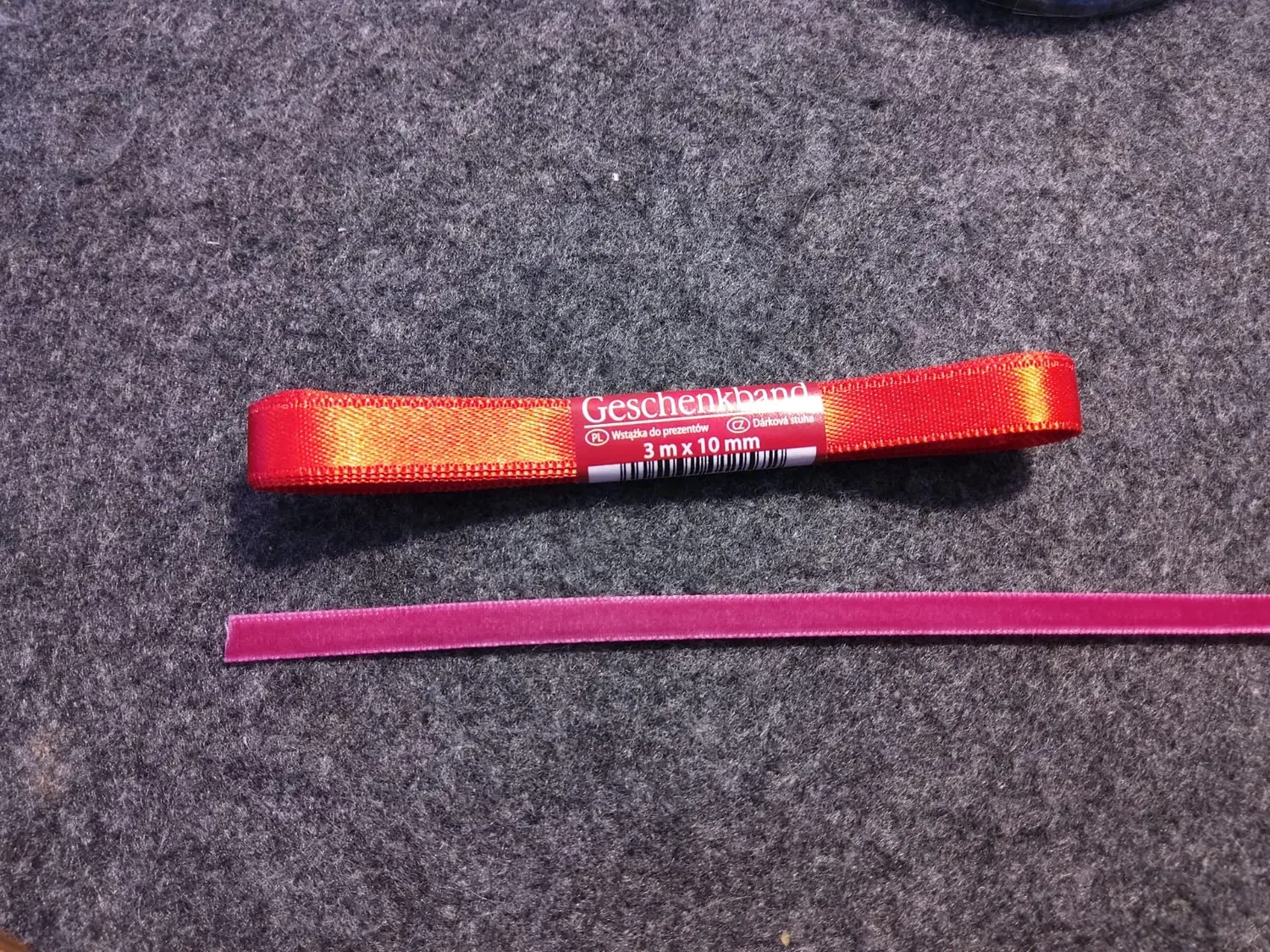 Creativery Samtband Schleifenband auf Rolle blickdicht