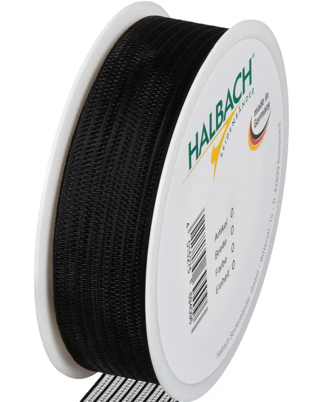 Halbach Trauerflor gestreift Bandrolle