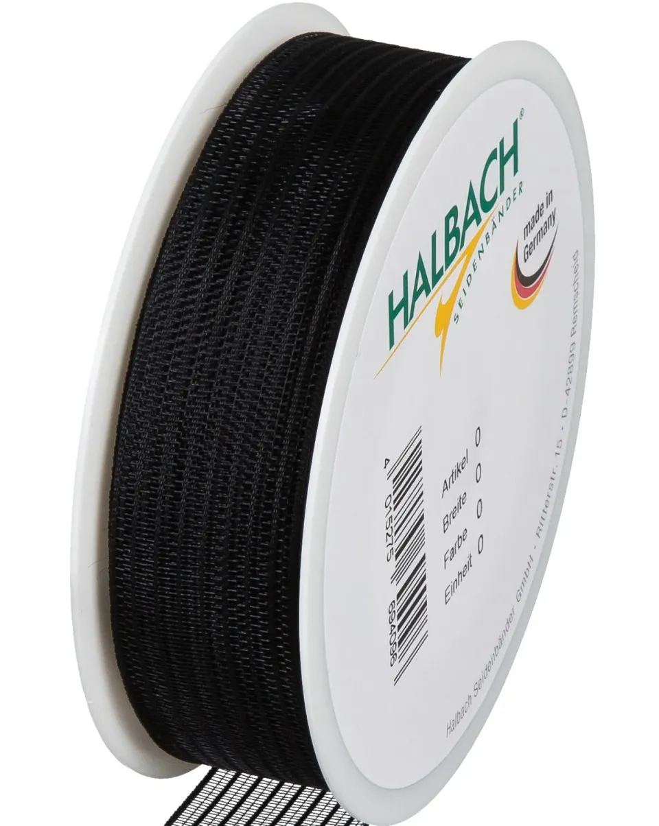Halbach Trauerflor gestreift Bandrolle