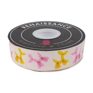 Renaissance Ribbon Best of Rashida Balloon Dogs Webband 38mm 1 Yard