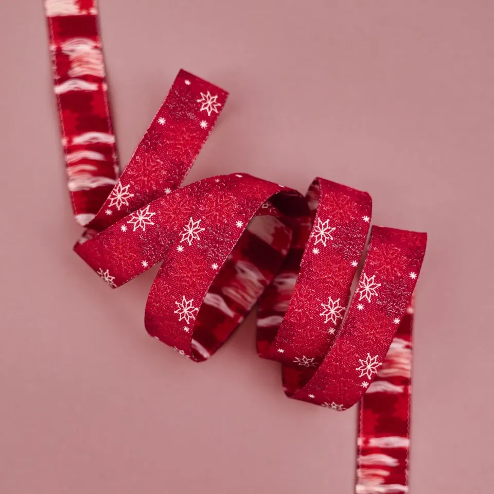 Renaissance Ribbon Holiday Cheer Chirp Band Rot 1 Yard