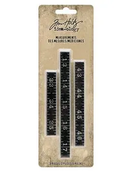 Idea-ology Measurements Metall-Lineale 3 Stück antik