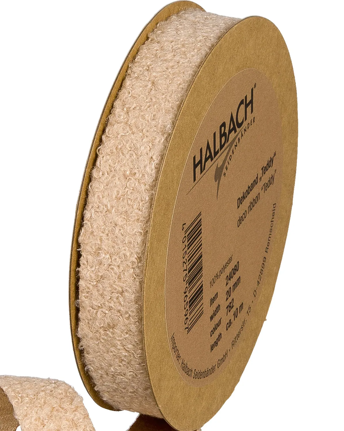 Halbach Teddy Dekoband Fellband 10m