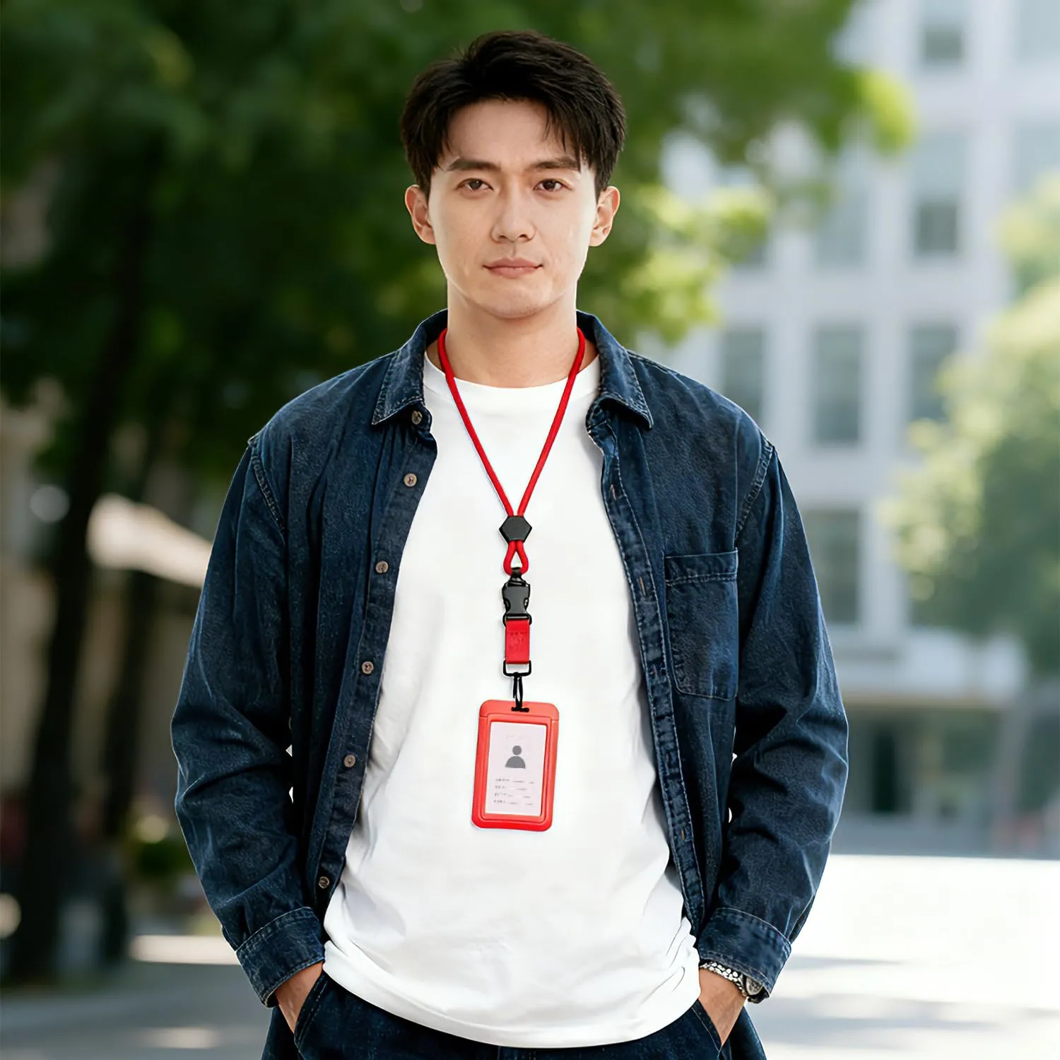 MORSUNBELA Schlüsselband Ausweishülle mit Band
