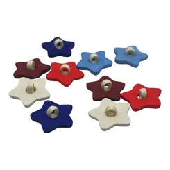 Buttons Galore Let Freedom Ring Knöpfe 10 Stück Sterne 19 mm