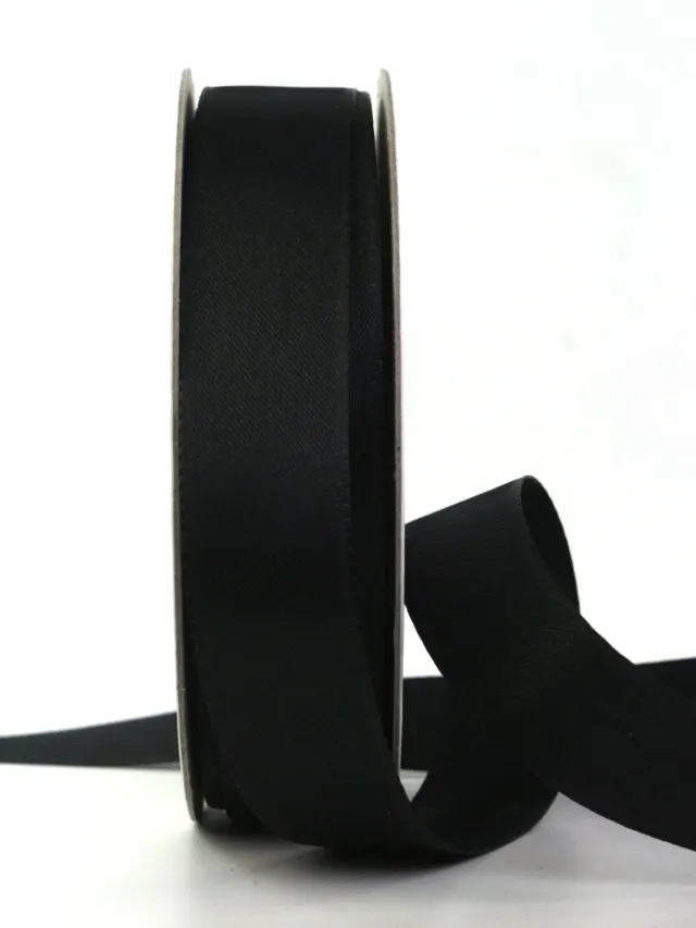 ALJO DESIGN Taftband Schwarz 50m matt