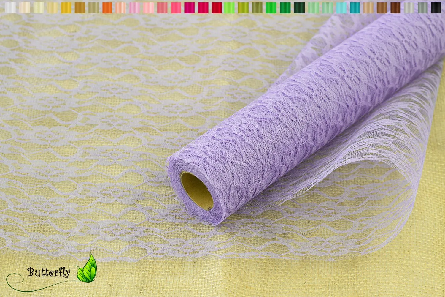 Creativery Spitzenstoff Tischläufer 10m x 50cm Polyester