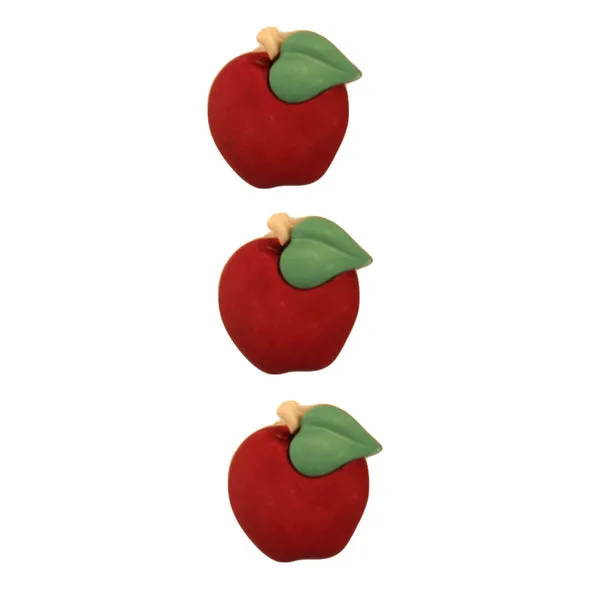 Buttons Galore Fall Friends Apples Nähknöpfe 3 Stück waschbar