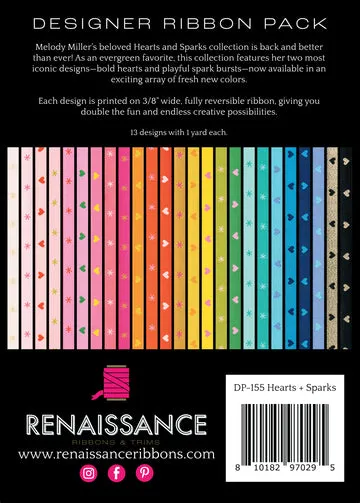 Renaissance Ribbon Hearts and Sparks Designer Pack Webband 13 Yards