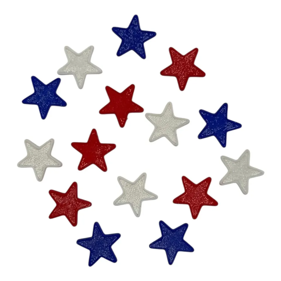 Buttons Galore America 250 Classic Star Knöpfe 15 Stück Sterne matt