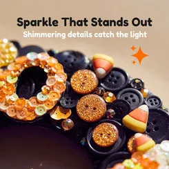Buttons Galore Halloween BOO Bastelset 20 cm schwarz-orange