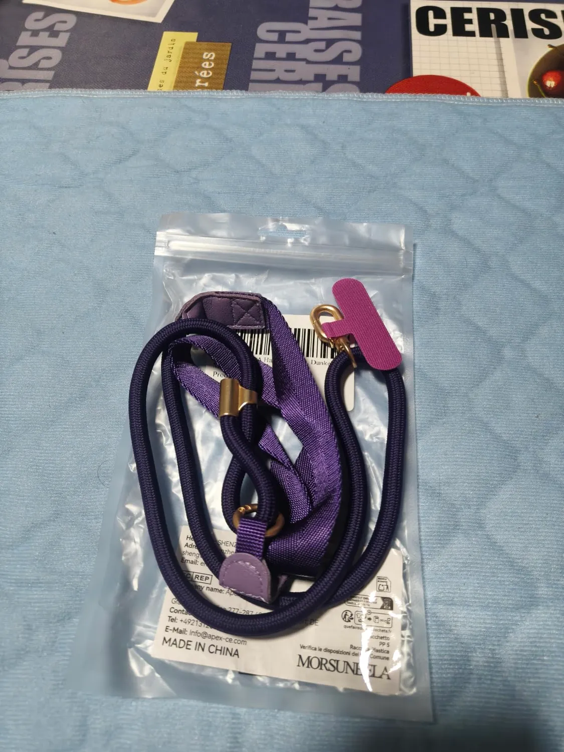 MORSUNBELA Handykette Breit Verstellbar mit Karabiner