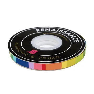 Renaissance Ribbon Paper Hamlet Band of Color Mini Webband 10mm 1 Yard