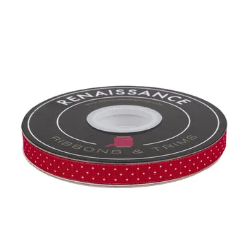 Renaissance Ribbon Classic Holiday Dot Schleifenband rot 10 mm