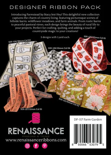 Renaissance Ribbon Farm Garden Designer Pack Schmuckband Set 5x1 Yard Hof