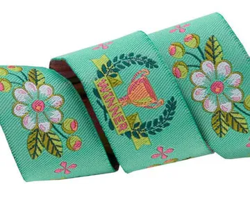 Renaissance Ribbon The Winner on Mint Band 15 yd 7/8" Mint