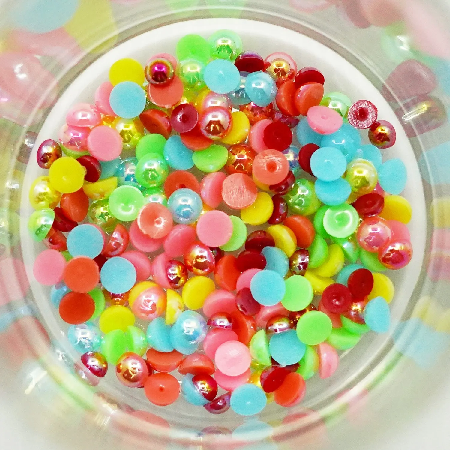 Buttons Galore Half Pearlz Halbperlen irisierend 4-6 mm