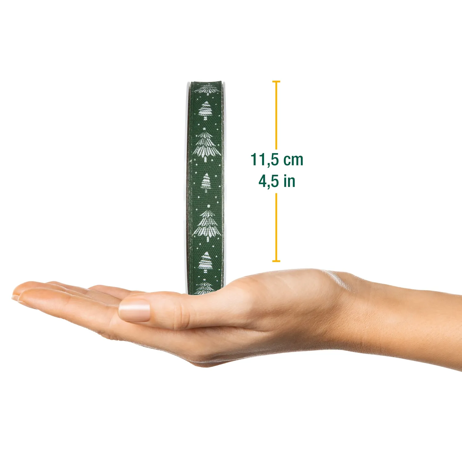 Halbach Geschenkband Tannenbäume 15 mm 20 m