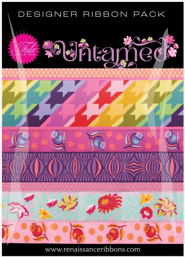 Renaissance Ribbon Untamed Webband-Set 7 Bänder je 1 Yard Blumen